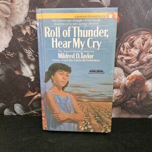 Vintage ROLL OF THUNDER HEAR‎ MY CRY By Mildred Taylor Hardcover Book - 1989